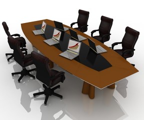 Obraz na płótnie Canvas table for negotiations