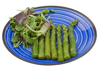 boiled green asparagus