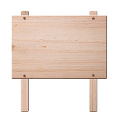 Wooden sign isolated, clipping path.