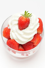frische Erdbeeren mit Schlagsahne
