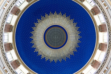 Fototapeta premium Blue cupola of an art nouveau church