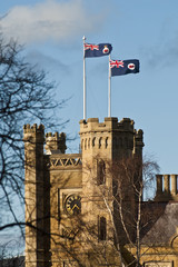 Government House and Vice Regal flag, Hobart, Tasmania