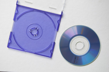 mini cd and blue box