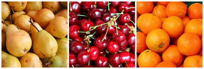 Triptyque fruits