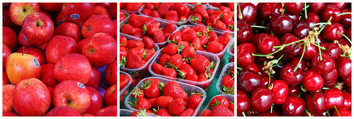 Triptyque fruits