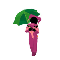 Female Tween Clown Illustration Silhouette © Kathy Gold
