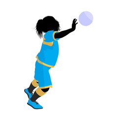 Female Tween Soccer Player Illustration Silhouette