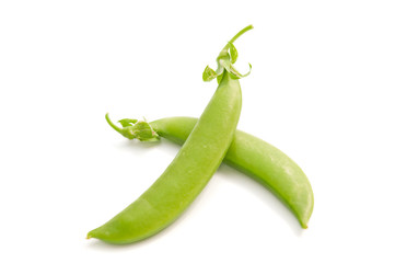 2つのスナップエンドウ
