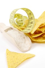 chips + salt = overweight - obrazy, fototapety, plakaty