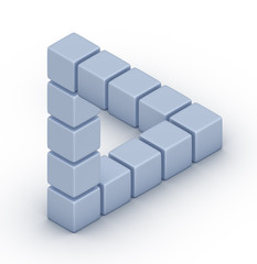 The Penrose triangle optical illusion