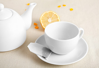 cup with tea bag