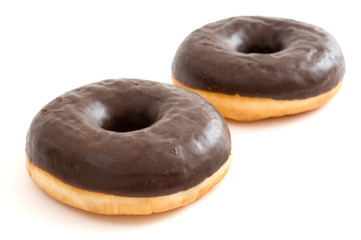 Donuts mit Schokoglasur