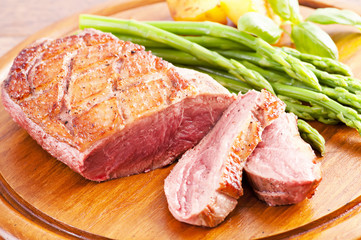 Entenbrustfilet gebraten