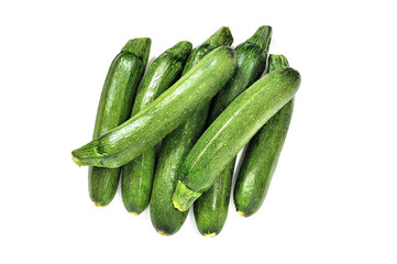 Freshly picked zucchini