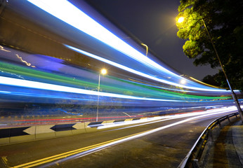 Obraz premium traffic in city at night