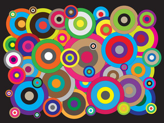 Different circles colorful vectors