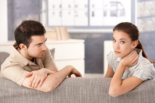 Young couple having relationship in crisis