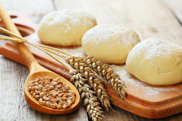 Wheat and dough