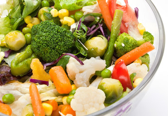 Warm vegetable salad