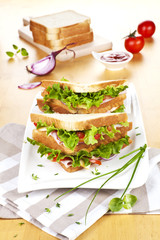 Fresh sandwiches.