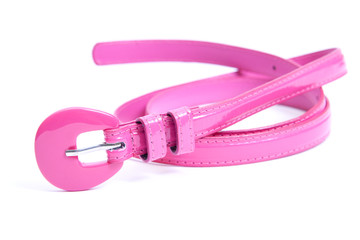 thin female pink belt