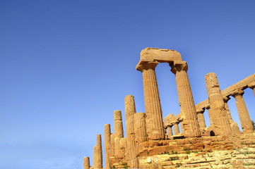 Fototapeta na wymiar Świątynia Hery w Agricento w Sycylia, Włochy, Europa