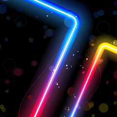 Obraz premium Rainbow Lines Background with Sparkles and Swirls.
