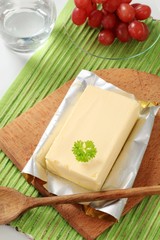 Block of fresh butter