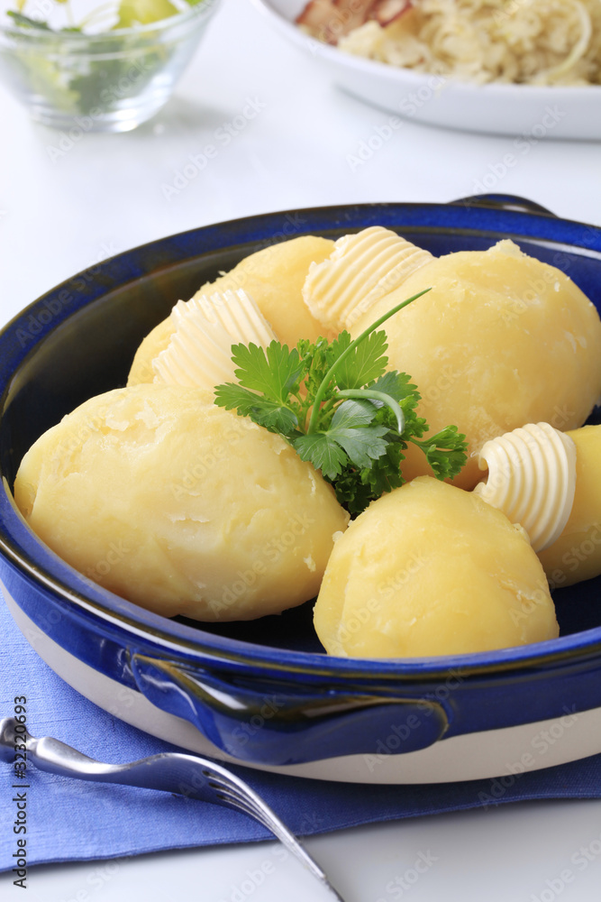 Wall mural boiled potatoes