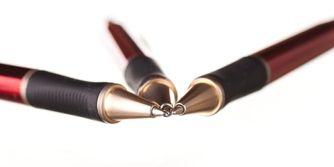 Fototapeta premium Extreme close up of three ball pen