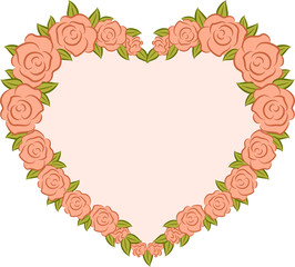 Background with beautiful roses. Vector
