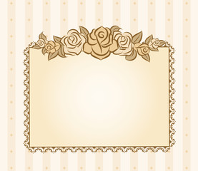 Background with beautiful roses. Vector