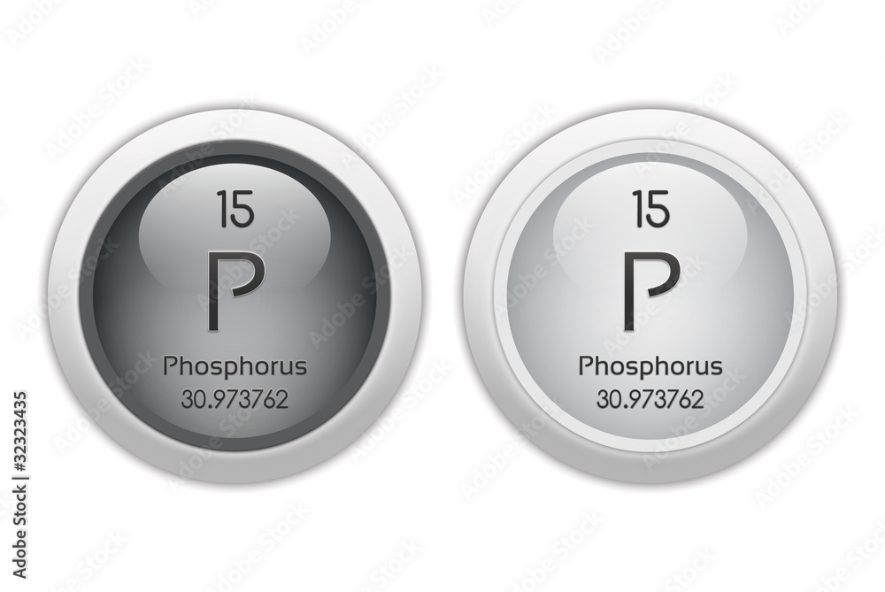 Poster phosphorus - two glossy web buttons