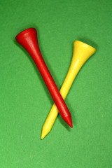 Two golf tees