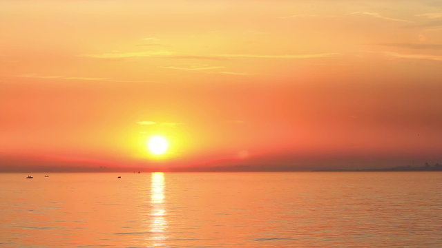 Time Lapse sundown over Marmara sea