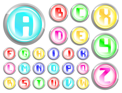 Buttons alphabet