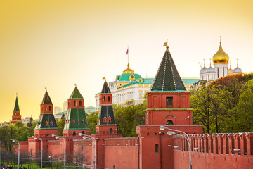 Kremlin in Moscow at sunset