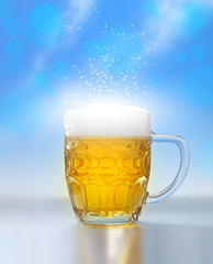 Shining beer glass