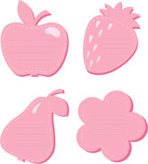 Frames in the form of fruit and a flower.