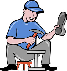 shoemaker cobbler shoe repair sitting