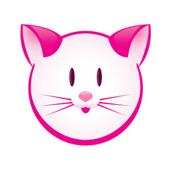 Cartoon gay pink kitty