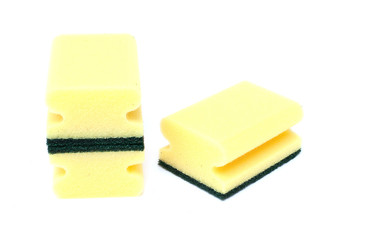 yellow and green sponges