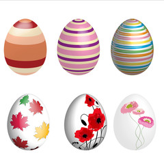 a set of Easter eggs