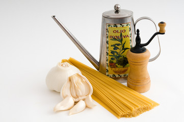 Zutaten für Spaghetti aglio e olio