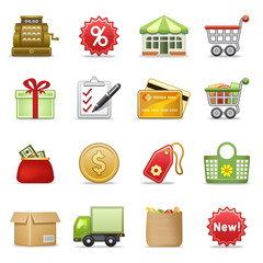 Shopping icons.