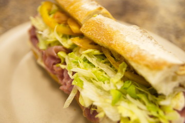 Italian Sub on Plate