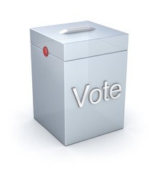 Vote box isolated on white