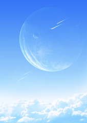 Obraz premium Sky in alien planet