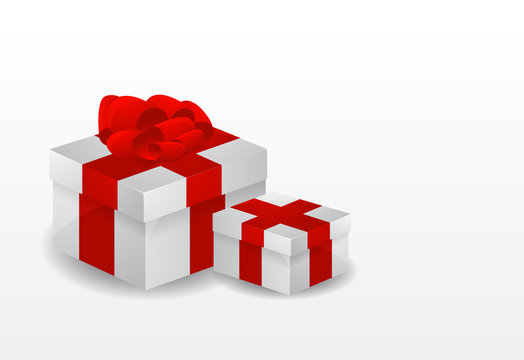 Red vector gift box