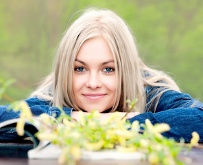 The young blue-eyed blonde.